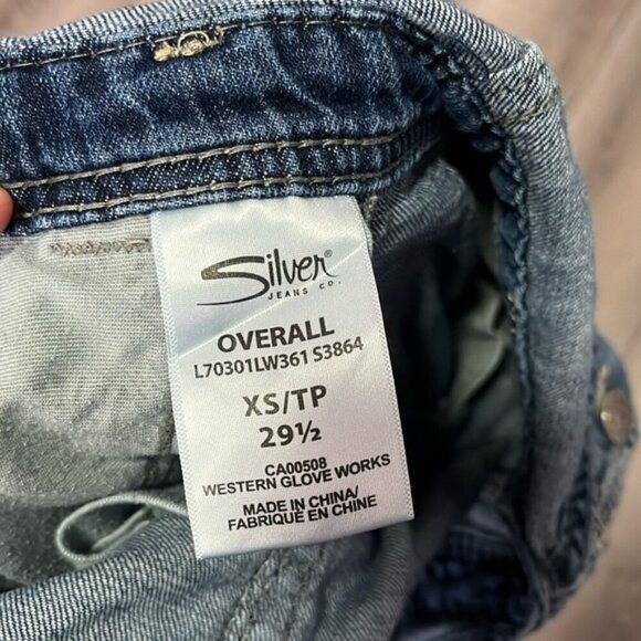 Silver overalls denim size XS - Picture 5 of 8